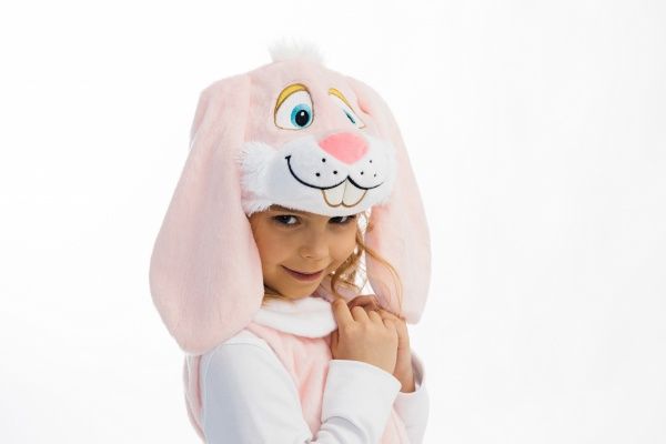 Костюм карнавальний КАРНАВАЛІЯ Зайченя з вишивкою 4-7 років р.122 рожевий 