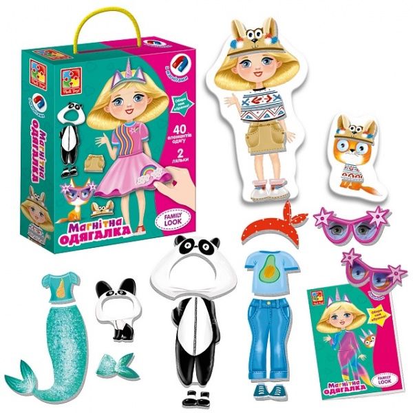 Гра магнітна Vladi Toys Магнітна одягалка Family look VT3702-21