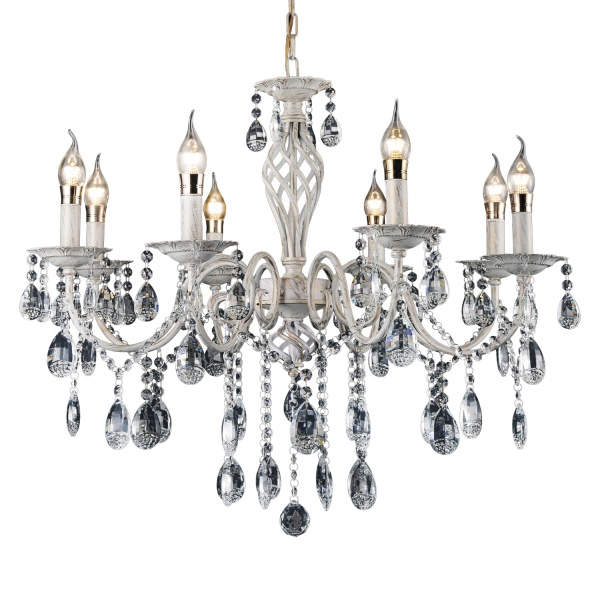 Люстра Victoria Lighting 8x40 Вт E14 білий Barbara/SP8 