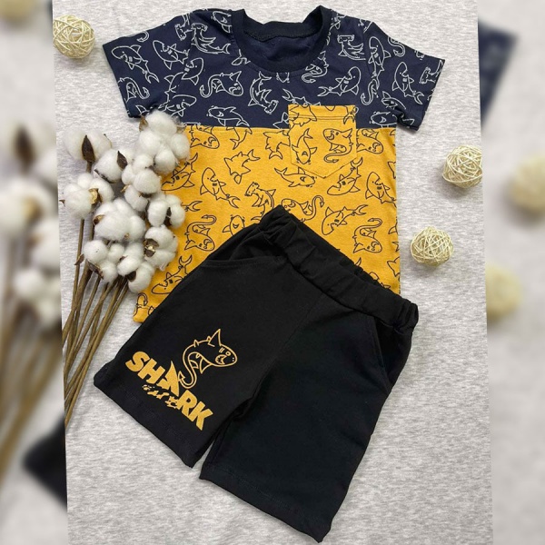 Костюм для хлопчиків Blanka Акули р.98 синій 12653 