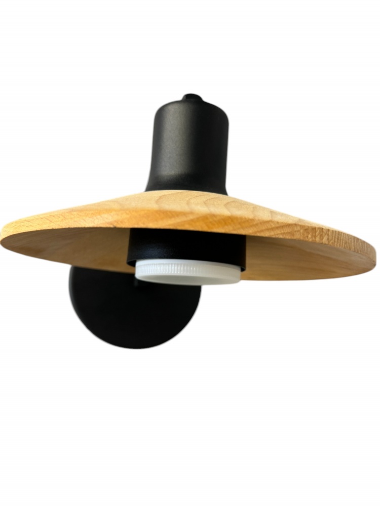 Бра Светкомплект Hat 1xGX53 чорний/дерево