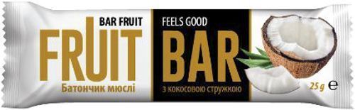 Батончик Fruit Bar мюсли с кокосовой стружкой 25 г 