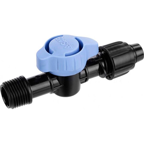 Мини-кран SAB для стрічки крапельного поливу ЗР O16х1/2