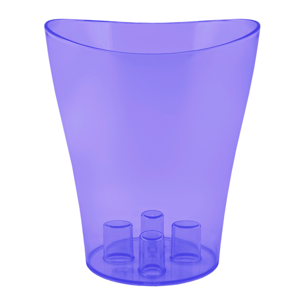 Кашпо пластикове Алеана Ніка PS круглий 1,1л фіолетовий/прозорий (114050) 