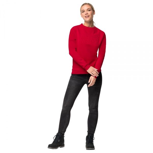 Свитшот Jack Wolfskin WINTER LOGO SWEATSHIRT W 1707811-2505 р. L красный