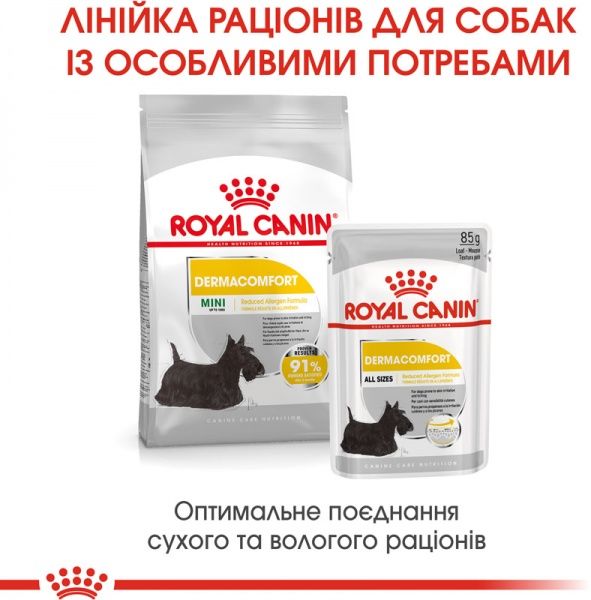 Корм Royal Canin для собак MINI DERMACOMFORT (Міні Дермакомфорт), 1 кг