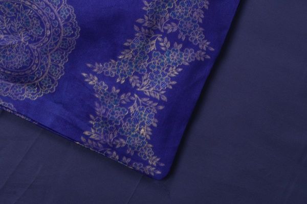 Комплект постільної білизни Brunelleschi B1 сімейний синій із золотим Granfoulard