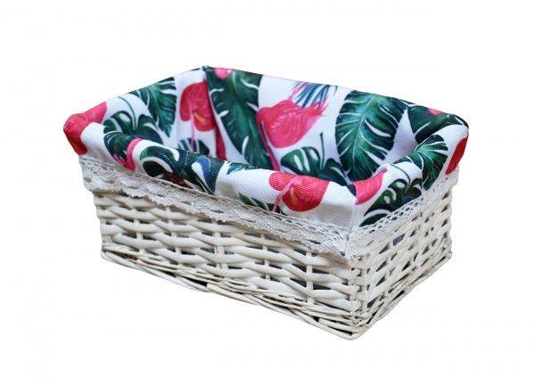 Корзина плетеная с текстилем Tropics FB-52S Natural House