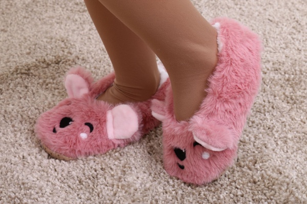 Капці дитячі для дівчинки Maxwin KIDS Звірята Кролик р.29-31 рожевий 