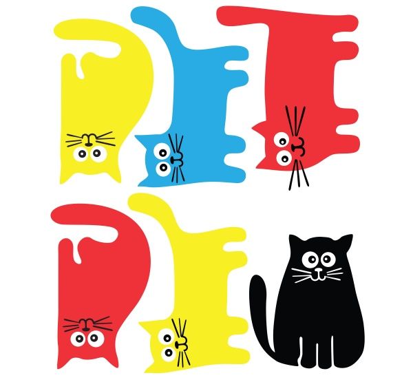 Декоративная наклейка Zatarga Коты 1 Z180036 39x45 см