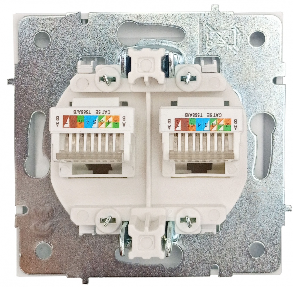 Розетка комп’ютерна подвійна HausMark Juna IP20 білий