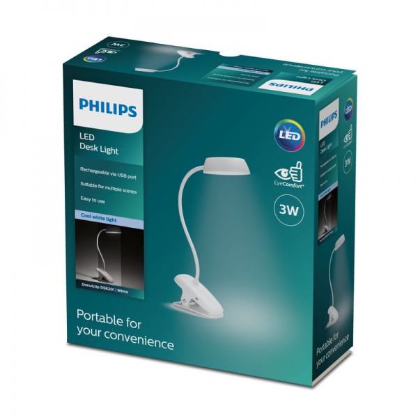 Настільна лампа Philips Avent 3 Вт білий 929003179707 