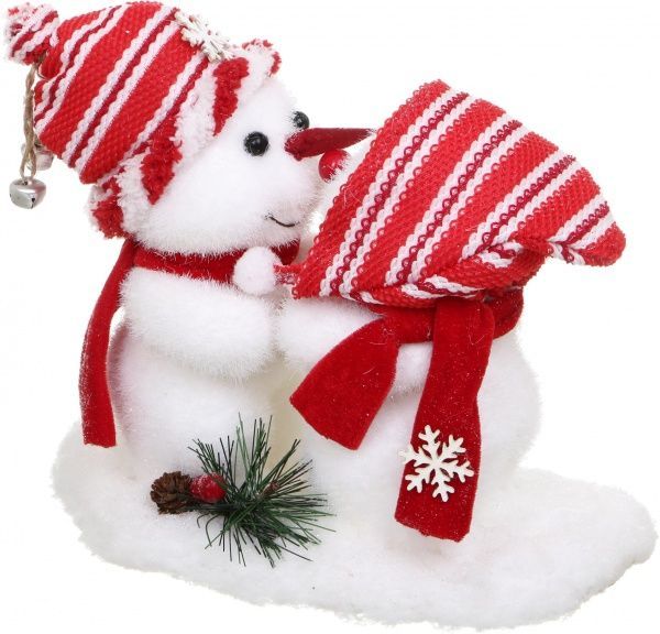 Декоративная фигура Пара снеговиков F418A643-1 20 см 