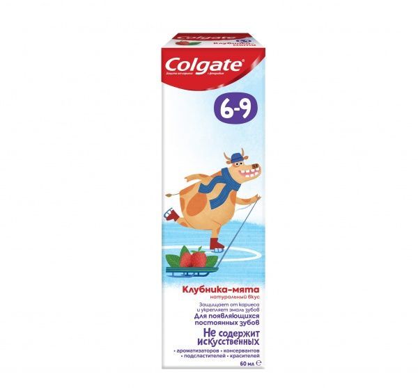 Детская зубная паста Colgate с фтором Клубника-мята от 6 до 9 лет 60 мл