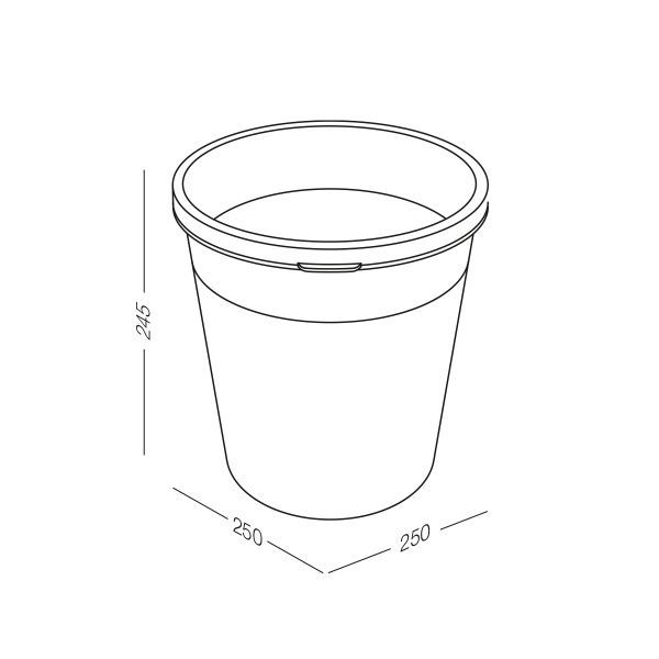 Ведро MVM Bin-09 Beige 9 л бежевый BIN-09 9L BEIGE