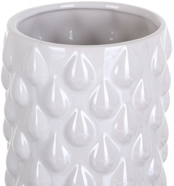 Ваза керамическая белая Fest Drop 12x12x25,3 см