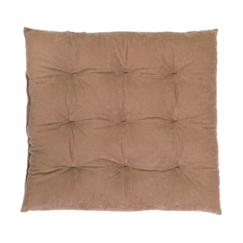 Подушка на стілець стьобана 9 закріпок коричневий Mira 06