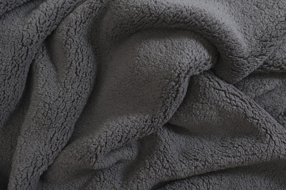 Плед Double Bonded Sherpa 150x200 см серый La Nuit