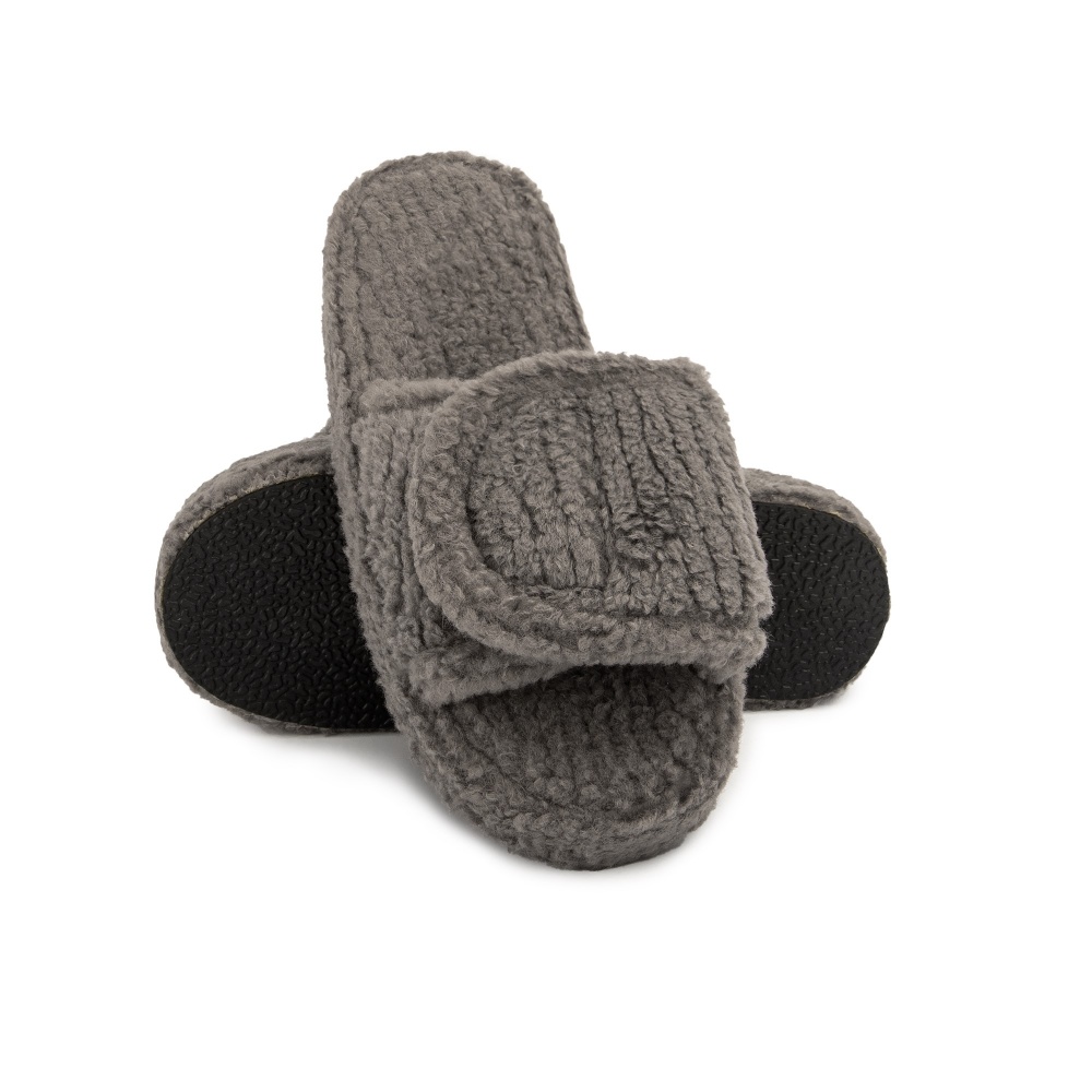 Капці домашні Twins HS фліс/липучка на платформі 12711 р.38/39 сірий