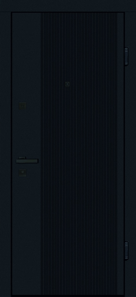 Дверь входная TM Riccardi Стандарт 10Q-LEGO 10 BG черный бархат / клен айс 2050х860 мм левая