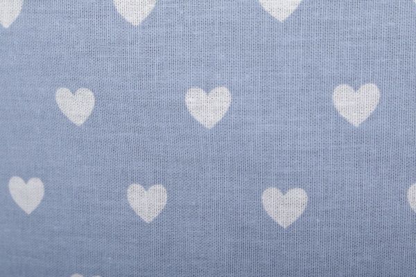 Корзина для игрушек Felt For You голубая с сердечками