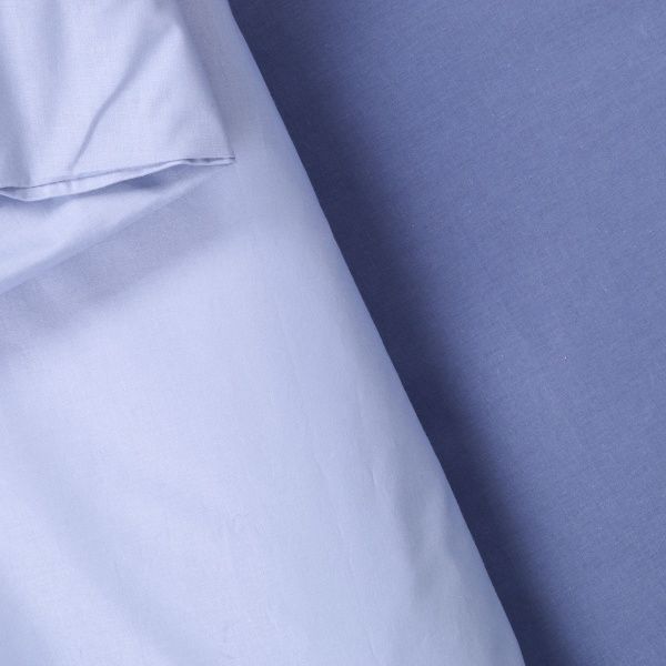 Комплект постельного белья Моно семейный синий с голубым La Nuit 