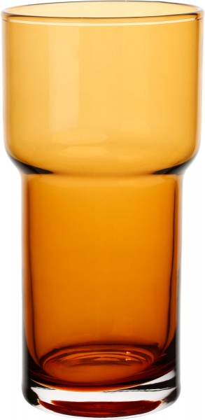 Ваза стеклянная янтарная Amber h22 d11 см Wrzesniak Glassworks