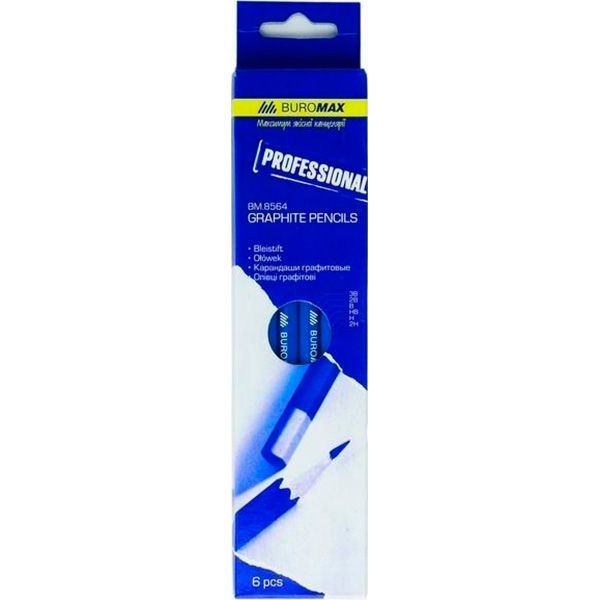 Карандаши чернографитные Professional 6 шт. BM.8564 Buromax