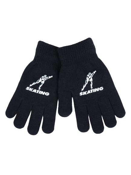 Варежки YO! фигурист р.16 черный 