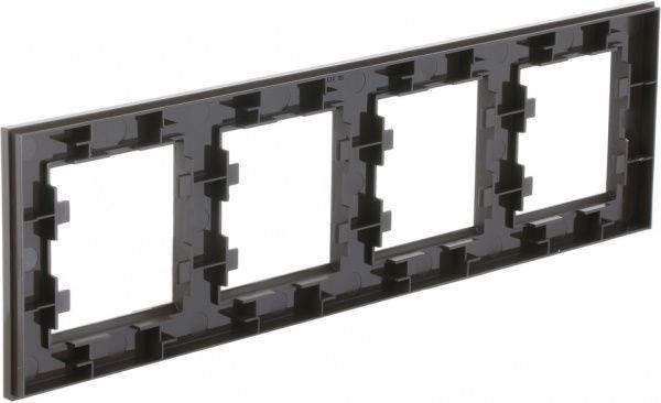 Рамка четырехместная Makel Karea горизонтальная коричневый