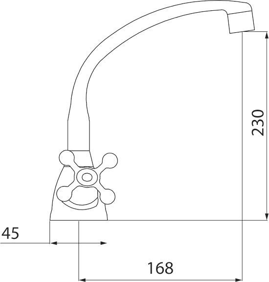 Смеситель для кухни Ferro Retro XD4