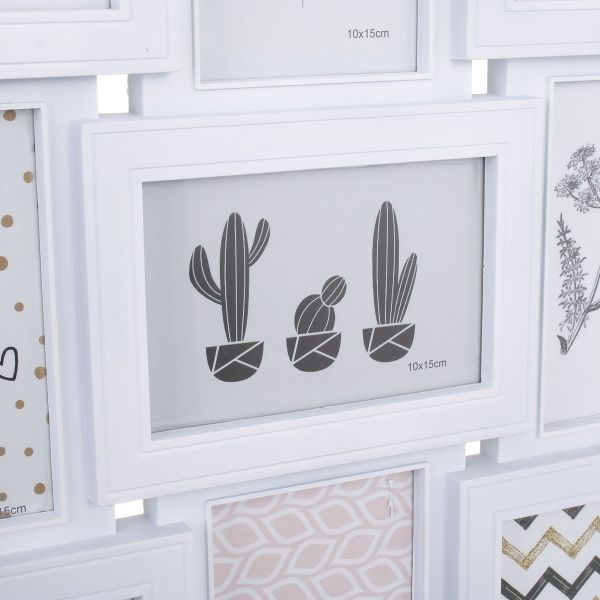 Коллаж AA01 на 18 фото 10x15 см белый 