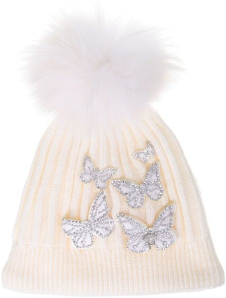 Шапка для девочек Pompona р.50-52 белый 20 Z P 72 ПЕ 