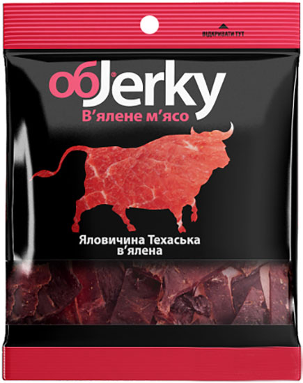 снеки Objerky Яловичина Техаська в`ялена 25 г (4820143390013) 