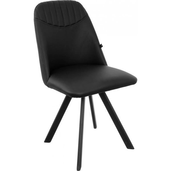 Стілець обідній Nowy Styl Milana 4L black (BOX-2) (CH) Eco-30 чорний/чорний