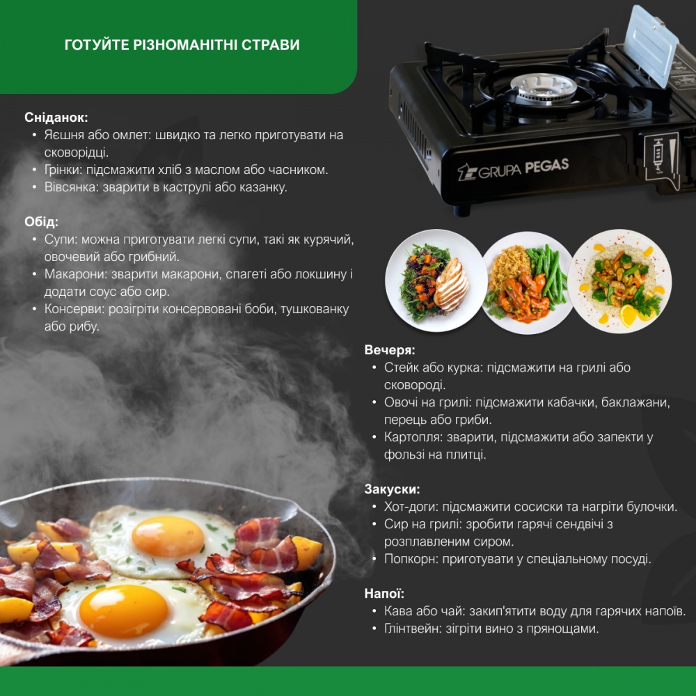 Плитка газовая Pegas Grupa пьезо 1900 Вт 1961