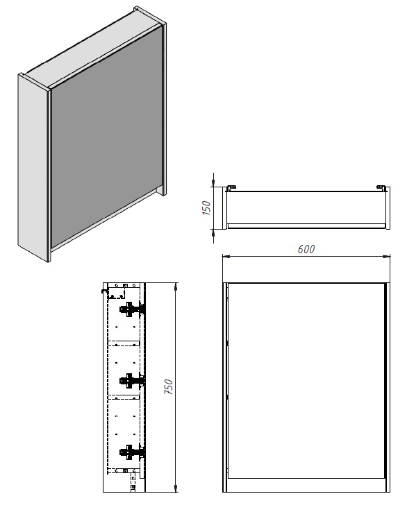 Зеркальный шкаф ЮВЕНТА