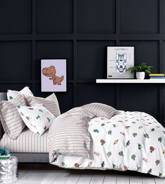 Комплект постельного белья White Dino белый Design_MQKL-B