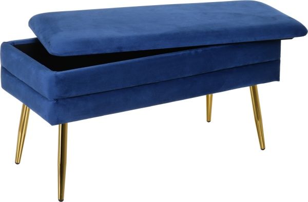 Скриня-пуф Pierre 79,5х37,5х42 см синій 