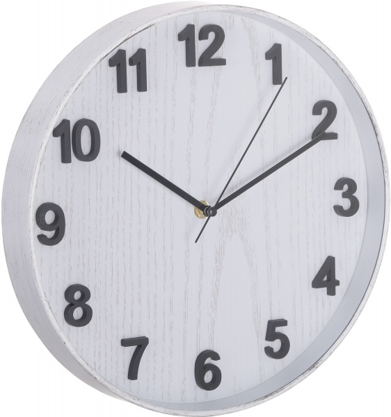 Часы настенные Hip (XYX 10697B) 30,6x30,6x4,5 см белое дерево