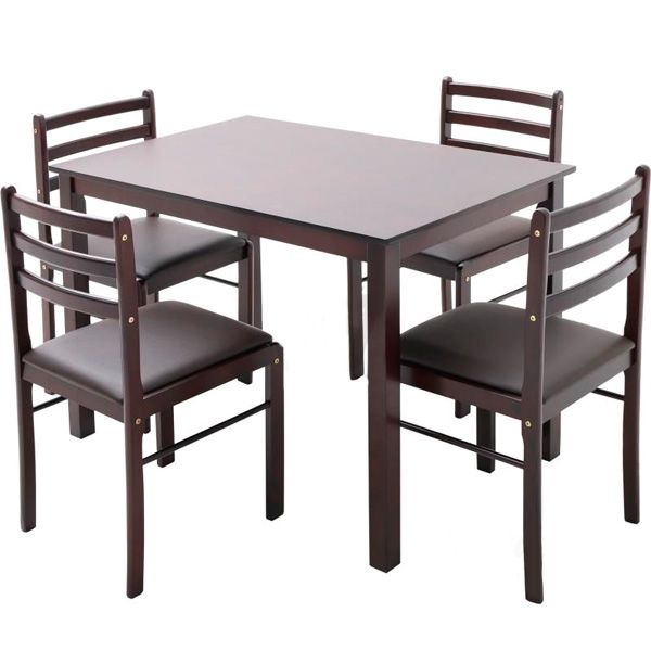 Комплект Fiesta new стол обеденный со стульями 4 шт. гевея коричневый
