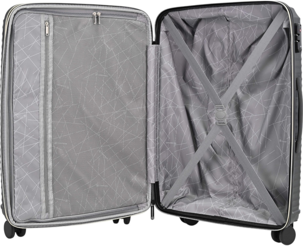 Чемодан Compass MS-2691 62 л черный 45,5x25x67 см M
