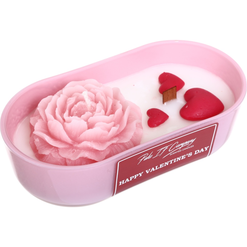 Свеча декоративная в стекле Пион 180х53 мм Pako-If