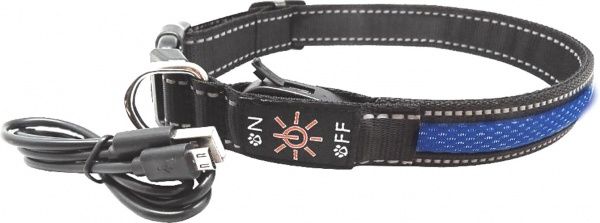 Ошейник AnimAll LED М 2.5/40-50 см, синий