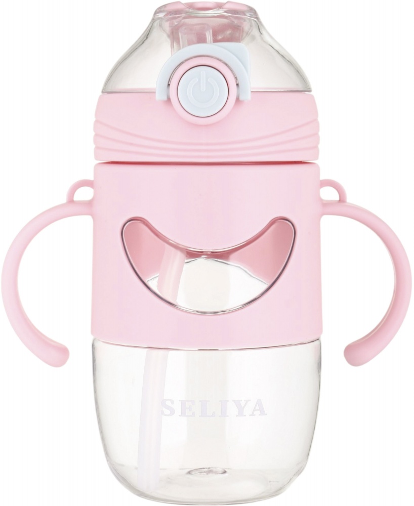 Пляшка для води SELIYA 420 мл з соломинкою та ремінцем колір в асортименті