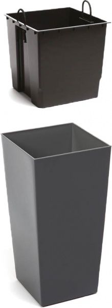 Горшок Lamela Финезия ротанг квадратный мокко 