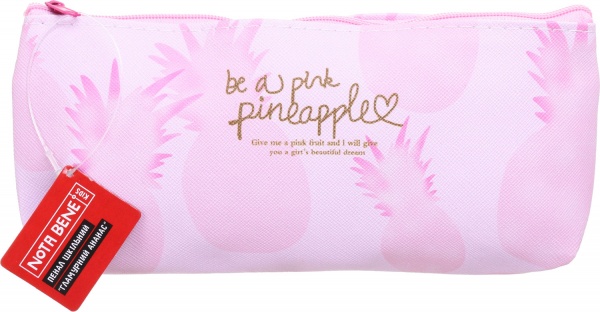 Пенал школьный Гламурный ананас Nota Bene розовый
