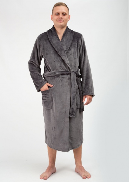 Халат мужской Roksana 1202/90054 р. S темно-серый 