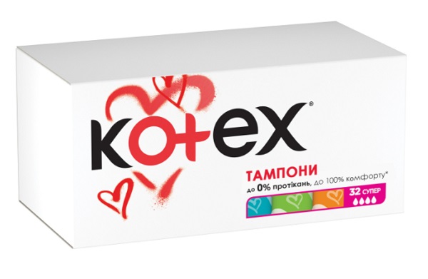 Тампони гігієнічні Kotex super 32 шт.