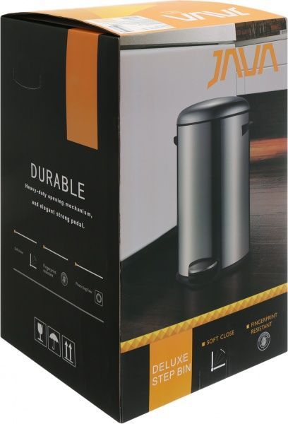 Ведро с педалью Java JH-8852TYG-8L-crome